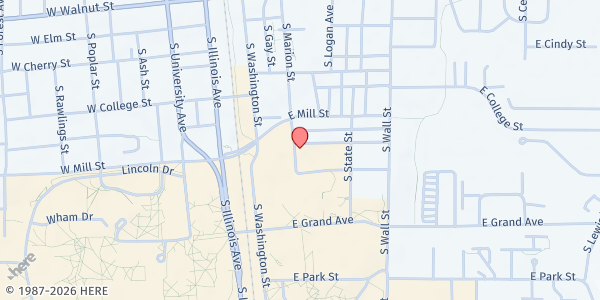 Map showing Good Samaritan Ministries Soup Kitchen at 701 South Marion, Carbondale, IL