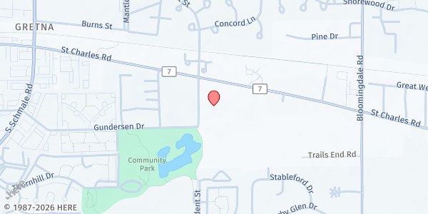Map showing Trinity Interfaith Food Pantry at Trinity Interfaith Food Pantry, Carol Stream, IL
