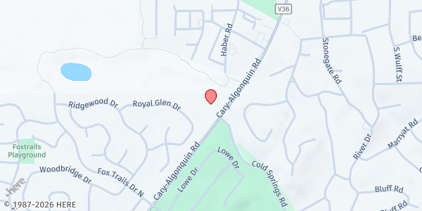 Map showing Cary Grove Food Pantry at 8901 S. Cary-Algonquin Road, Cary, IL
