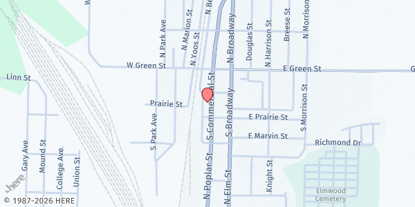 Map showing Salvation Army - Centralia at 204 S. Commercial, Centralia, IL