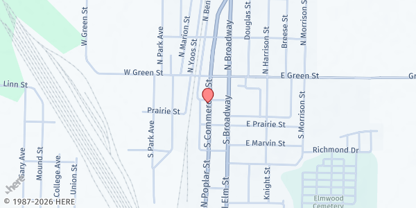 Map showing The Salvation Army - Centralia at 216 S Commercial St, Centralia, IL