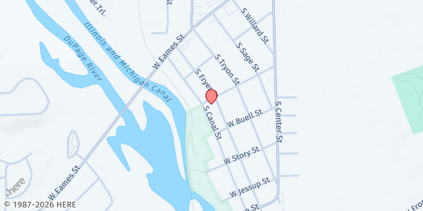 Map showing Living Hope SDA Food Pantry at 25124 S Fryer St, Channahon, IL