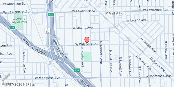 Map showing Northwest COC at 4602 N Kilbourn Ave, Chicago, IL