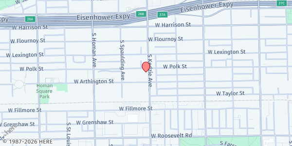 Map showing Safer Foods at 808 S Kedzie Ave, Chicago, IL
