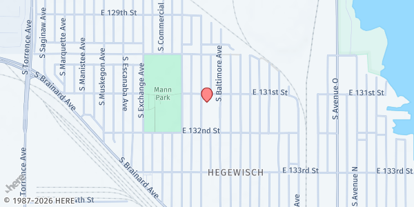 Map showing St Florian at 13115 South Houston Avenue, Chicago, IL