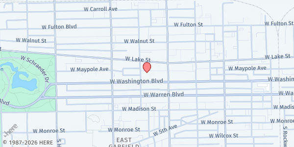 Map showing St Stephen AME Church at 3042 W Washington Blvd, Chicago, IL