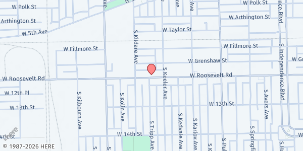 Map showing United Baptist Church at 4220 W Roosevelt Rd, Chicago, IL