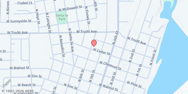 Map showing St. Edwards at 1216 N. Sixth Street, Chillicothe, IL