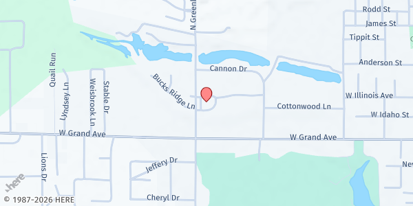 Map showing City Of Carterville - Community Mobile Market at 120 North Greenbriar Road, Colp, IL