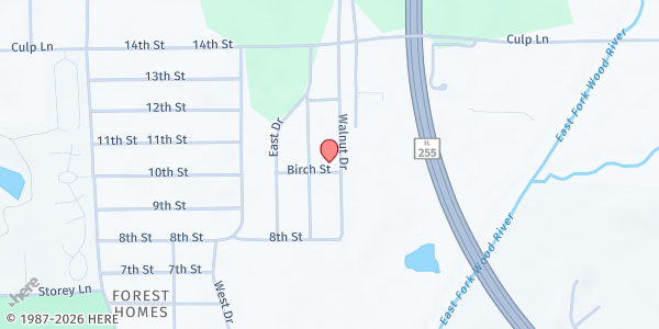 Map showing Community Hope Center at 1201 Hope Center Ln, Cottage Hills, IL