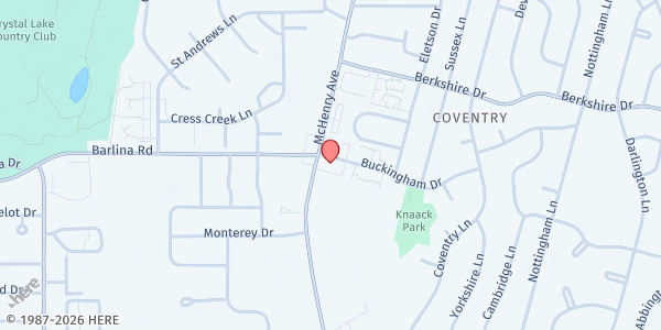 Map showing Veterans Path To Hope at 805 S McHenry Ave, Crystal Lake, IL