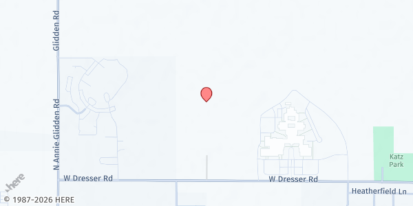 Map showing Barb City Shop at 501 W. Dresser Rd, DeKalb, IL