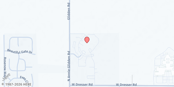Map showing DeKalb County Health Department at 2550 N Annie Glidden Road, DeKalb, IL