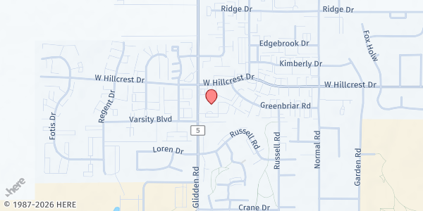 Map showing Grow Mobile - Westminster Presbyterian Church at 830 N. Annie Glidden Road, DeKalb, IL
