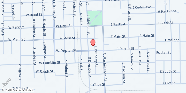 Map showing T2Hope - Du Quoin at 31 S. Division St., Du Quoin, IL