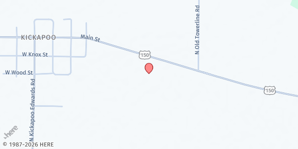 Map showing Christ Alive! Food Pantry at 9320 W Route 150, Edwards, IL