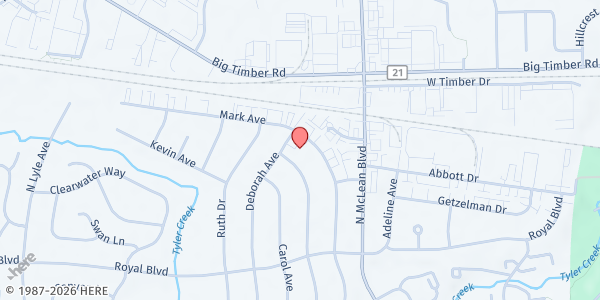 Map showing Bread of Life Food Pantry at 991 Deborah Ave, Elgin, IL