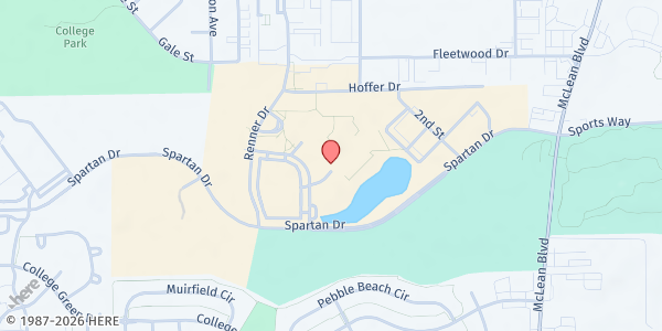 Map showing Elgin Community College at 1700 Spartan Drive, Elgin, IL