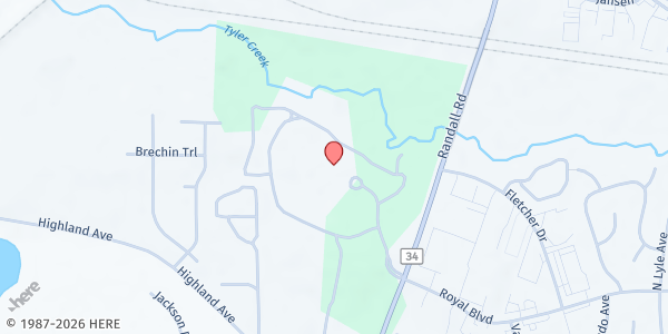 Map showing Harvest Bible Hope Center at 1000 N Randall Road, Elgin, IL