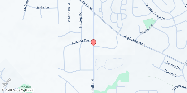 Map showing Westside Church Of Christ at 12N266 Randall Road, Elgin, IL