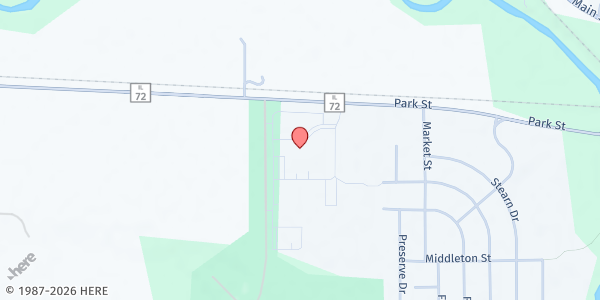 Map showing Genoa-Kingston School District Pantry at 980 Park Ave, Genoa, IL