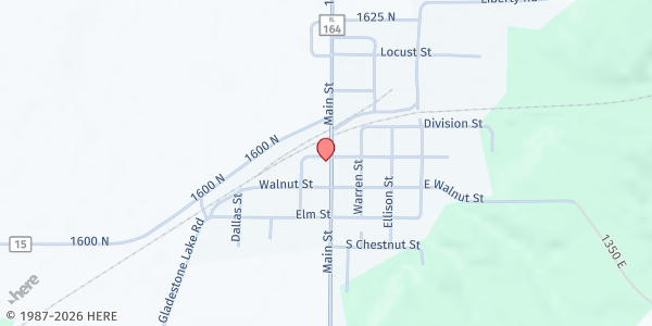 Map showing Ada Community Building at Ada Community Building, Gladstone, IL