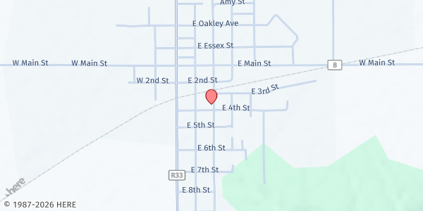 Map showing Glasford Foodmobile at 305 S. Oak St, Glasford, IL