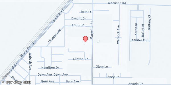Map showing City Temple Assembly Of God at 4751 Maryville Rd., Granite City, IL