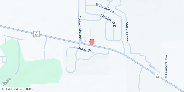 Map showing The Chapel Care Center at 25270 West Hwy 60, Grayslake, IL