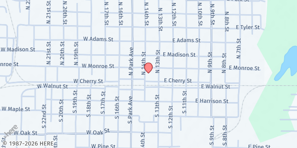 Map showing Herrin House Of Hope at 112 North 14th St, Herrin, IL