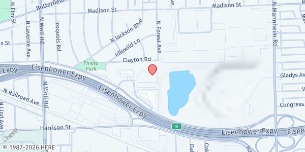 Map showing Life Giving Community Center NFP at 4500 Frontage Rd, HILLSIDE, IL