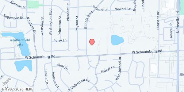 Map showing Schaumburg Township at 1 Illinois Blvd, Hoffman Estates, IL