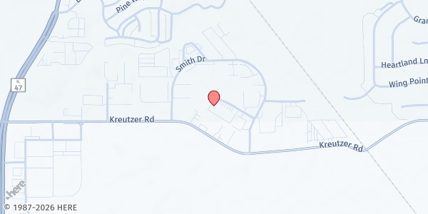 Map showing Grafton Food Pantry at 11481 Allison Court, Huntley, IL