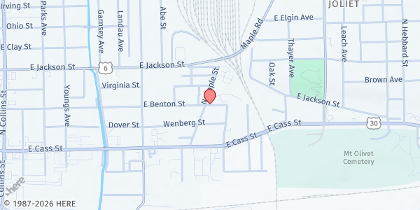 Map showing Daybreak Shepherd's Table at 611 E Cass Street, Joliet, IL