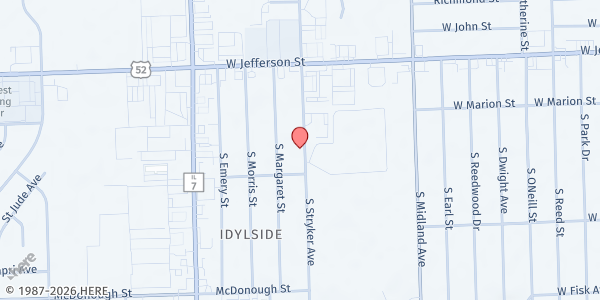 Map showing Fellowship Bible Church - Joliet at 122 Morris Street, Joliet, IL