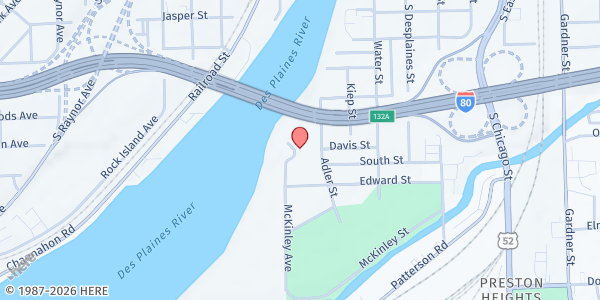 Map showing Life Line Food Pantry at 503 S Water Street, Joliet, IL