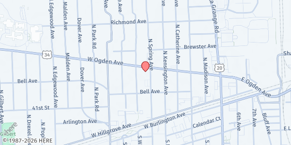 Map showing St Francis Xavier at 124 N Spring Ave, La Grange, IL