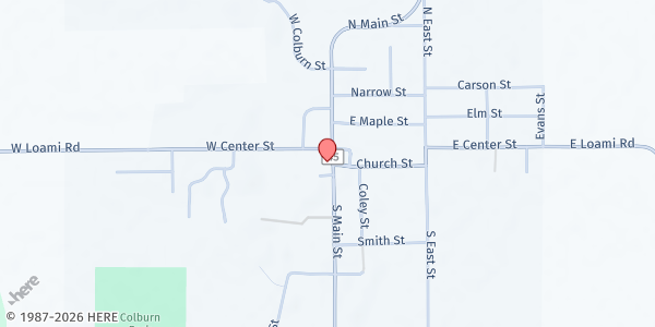 Map showing Loami Area Community Pantry at 106 S. Main St, Loami, IL