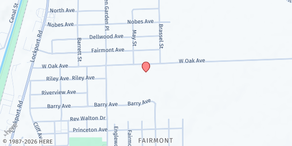 Map showing Shiloh Baptist Church Food Pantry at 525 Barry Avenue, Lockport, IL