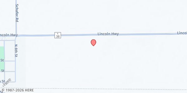 Map showing Malta Elementary Food Pantry at 5068 State Rt 38, Malta, IL