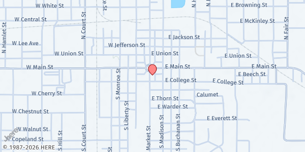 Map showing Salvation Army Marion at 906 Tower Square, Marion, IL