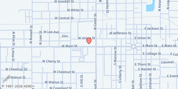 Map showing The Promise Mission of Marion at 818 W. Main St., Marion, IL