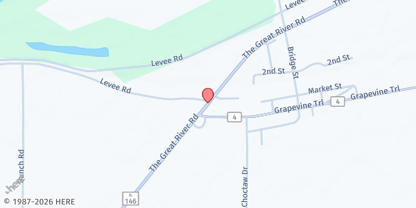 Map showing God's House of Blessings Food Pantry at 40842 IL-3, McClure, IL