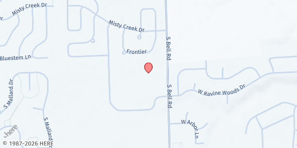Map showing The Village Christian Church at 8965 S Bell Road, Minooka, IL