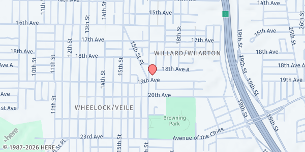 Map showing World Relief Food Pantry at 1852 16th Street, Moline, IL