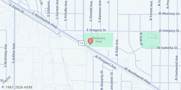 Map showing Northwest Compass Inc. at 1300 W Northwest Hwy, Mt Prospect, IL
