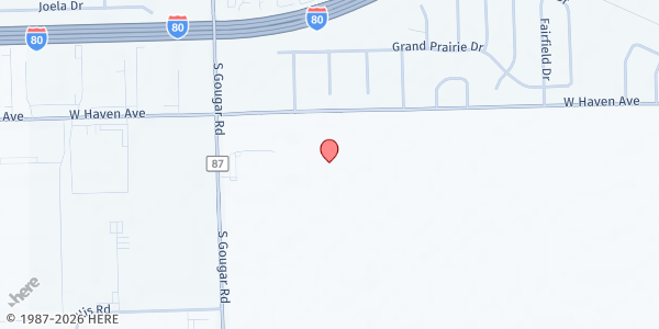 Map showing New Life Church at 500 S. Gougar Road, New Lenox, IL