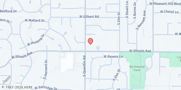 Map showing Palatine Township at 721 S Quentin Rd, Palatine, IL