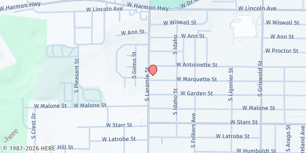 Map showing Pilgrim's Progress Food Pantry at 3033 W. Marquette St., Peoria, IL