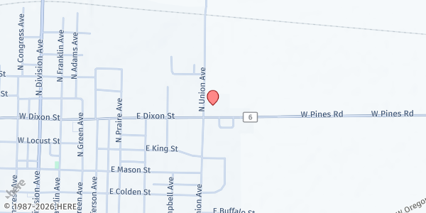 Map showing Faith United Methodist - Kidz Cafe at 702 E Dixon, Polo, IL